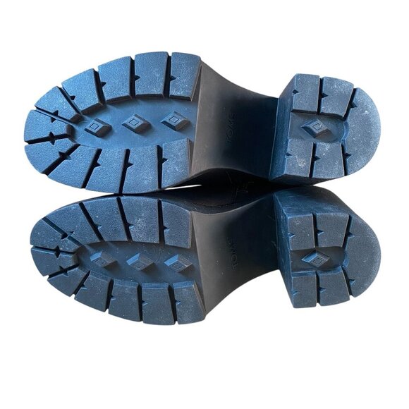 Like New Toms Leather Rya Heeled Boots Black Size 9 - Picture 7 of 9